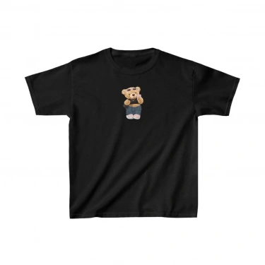 Baskılı T-Shirt - Siyah -