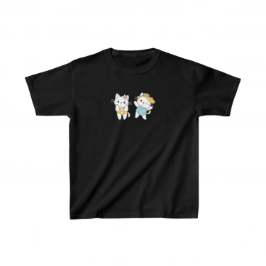 Baskılı T-Shirt - Siyah -
