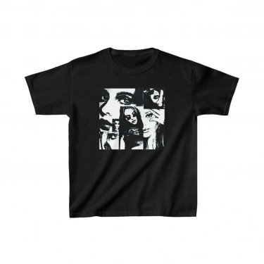 Baskılı T-Shirt - Siyah -