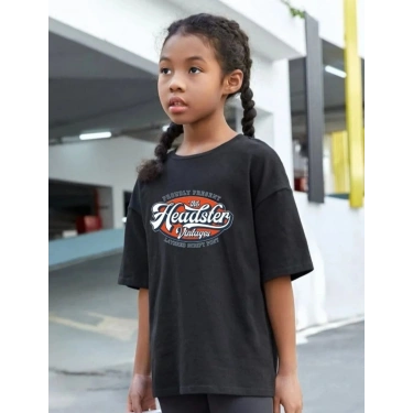 Baskılı T-Shirt-Siyah -