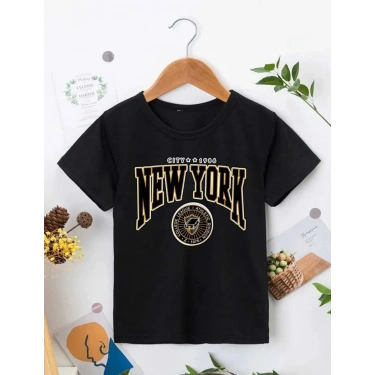 Baskılı T-Shirt - Siyah -