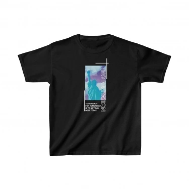 Baskılı T-Shirt - Siyah -