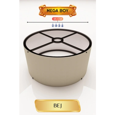 Bej Lambader Başlığı 35 CM Mega Boy