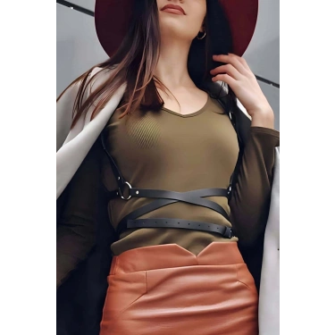 Beli Uzun Sarmalı Şık Harness - 172