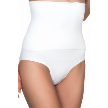 Beyaz Yüksek Bel Double Slip Korse