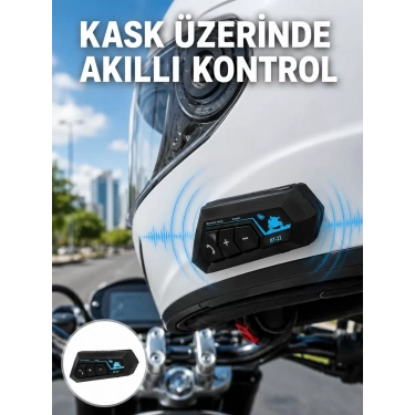 Bluetooth Kask Kulaklığı Intercom 5.0 Bluetooth Android Ve İos Uyumlu Yeni Nesil