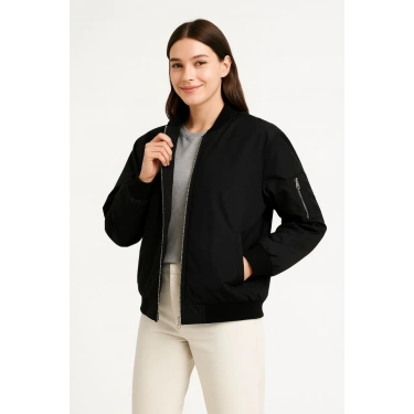 Bomber Mont Ceket Siyah -