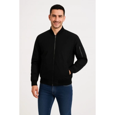 Bomber Mont Ceket - Siyah -