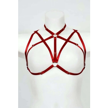 Boyundan Bağlamalı Fetiş Göğüs Harness - 166