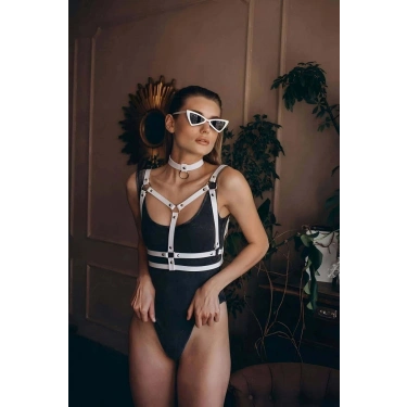Choker Detaylı Şık Göğüs Kemer - 990