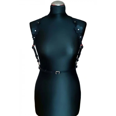 Çiçek Detaylı Çık Göğüs Harness - 906