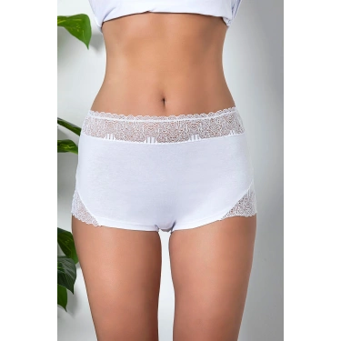 DANTEL DETAYLI BOXER BEYAZ (MGP21783)