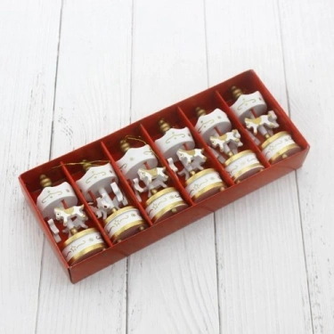 Dekoratif 6lı Beyaz Mini Atlı Karınca