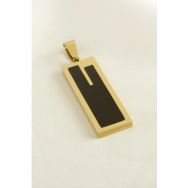 Dikdörtgen Çelik Kolye Ucu 1,3*3,8 cm