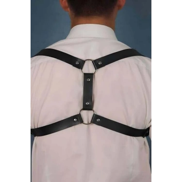 Erkak Deri Göğüs Harness - m128