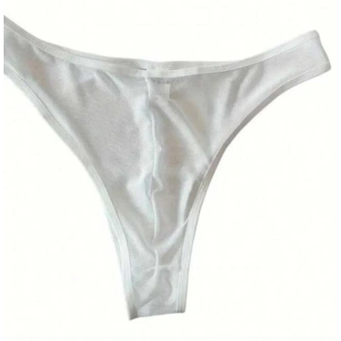 Erkek Biyeli Beyaz Transparan Brazillian Slip