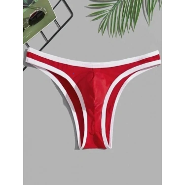 Erkek Biyeli Kırmızı Brazillian Slip