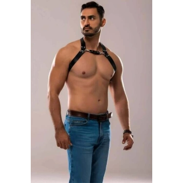 Erkek Deri Göğüs Harness - m139