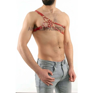 Erkek  Deri Omuz Harness, Tek Omuz Harness - m14