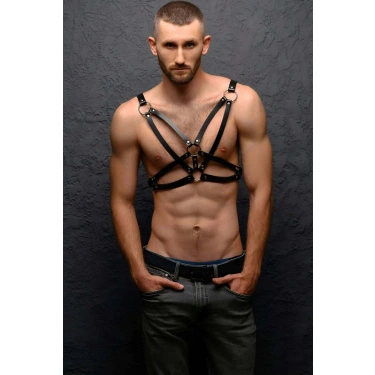 Erkek  Göğüs Üzeri Deri Harness - m104
