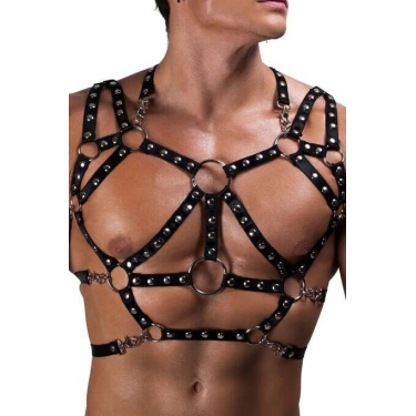 Erkek Lastik Göğüs Harness - m191