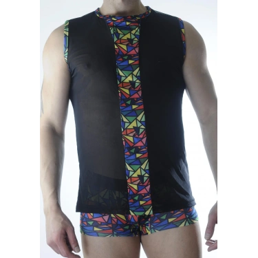 Erkek Transparan Renki Atlet Boxer Takımı