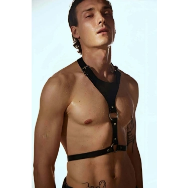 Erkek  V Göğüs Harness, Şık Gömlek Aksesuar - m145