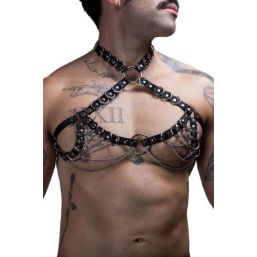 Erkek Zincirli Göğüs Harness - m190