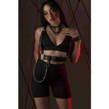 Fantazi Deri Omuzdan Askılı Harness - 1266