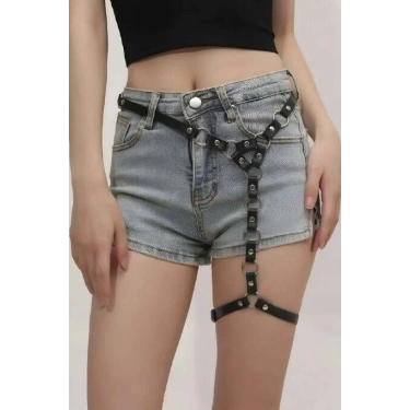 Fantazi Deri Tek Bacak Harness - 973