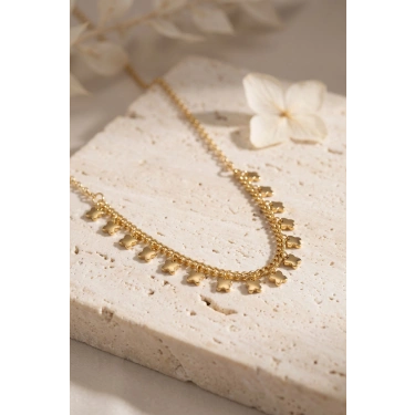 Gold Pirinç Yonca Model Kadın Kolye TG27BKO11252