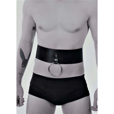 Halka Detaylı Seksi Erkek  Göbek Harness - m36