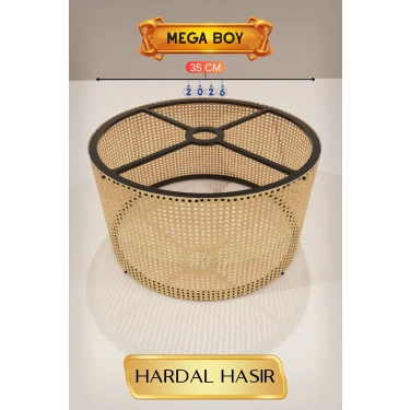 Hardal Hasır Lambader Başlığı 35 CM Mega Boy