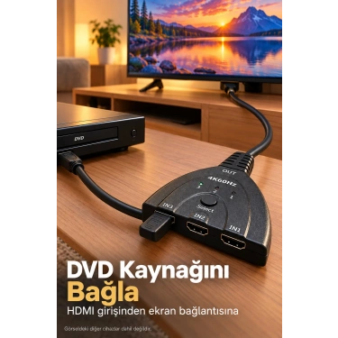 HDMI Switch 2.0 ve 3D Format Destekli