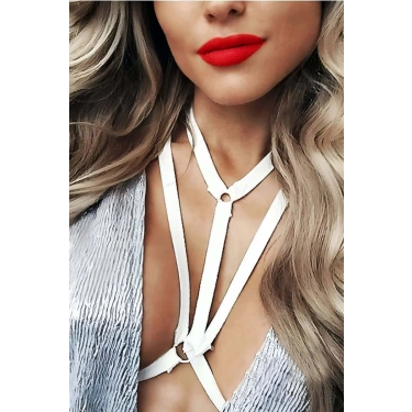 İç Giyim Seksi Aksesuar Beyaz Harness - 93