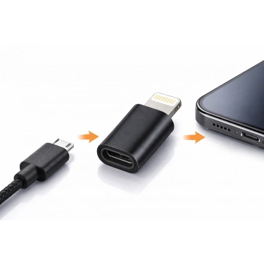 İphone Xr Uyumlu Android Micro Usb Şarj Kablosunu İphone Lightning E Çevirici