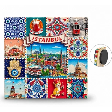İstanbul Temalı Polyester Magnet