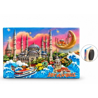 İstanbul Temalı Polyester Magnet