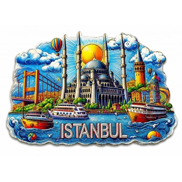İstanbul Temalı Silikon Buzdolapı Süsü Magnet