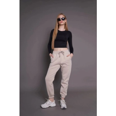 Jogger 3 İplik Şardonlu Cepli Tek Alt