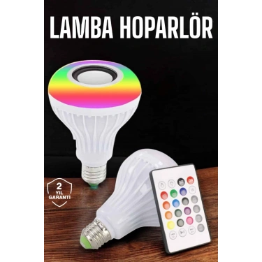 Kablosuz Bluetooth Hoparlör Led Lamba