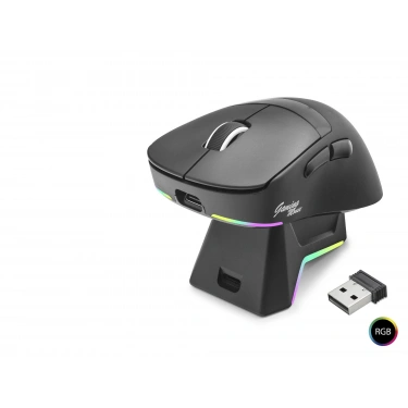 Kablosuz Gaming Rgb Mouse Şarj Standlı - Siyah MF1216B