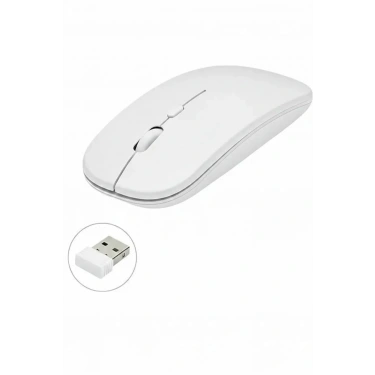 Kablosuz Mouse Fare Şarjlı Bluetooth Wireless Çift Modlu Sessiz