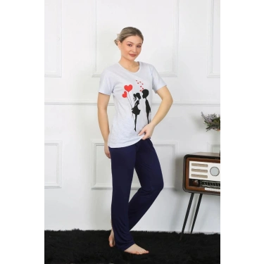Kadın Kısa Kol Penye Pijama Takımı