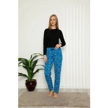Kadın Pamuklu Alt Pijama Saks