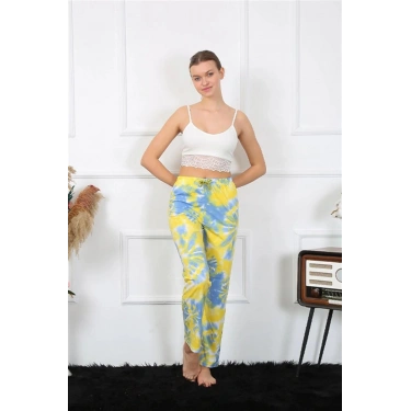 Kadın Pamuklu Alt Pijama Sarı