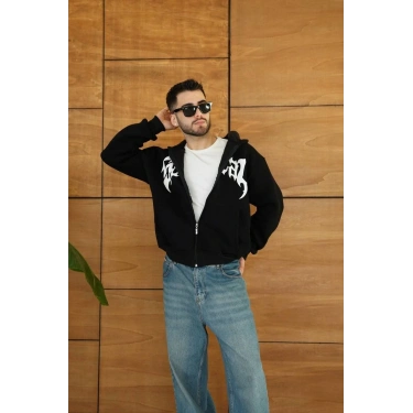 - Kapüşonlu Sweatshirt  Hoodie Siyah