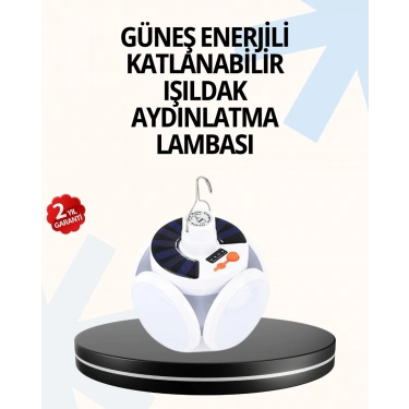 Katlanabilir 5 Kanatlı Solar Led Bahçe Ve Kamp Lambası
