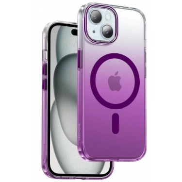 Keephone Apple iPhone 15 Aurora Pro Magsafe Kılıf - Mor