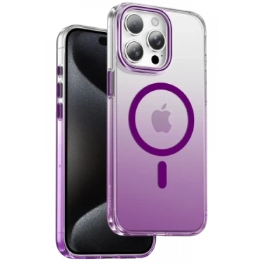 Keephone Apple iPhone 15 Pro Max Aurora Pro Magsafe Kılıf - Mor